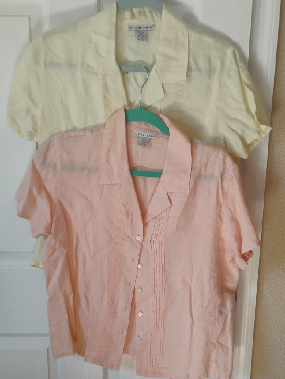 Jillian Jones (2) Linen Button Down Shirts Size Large Both For one Price